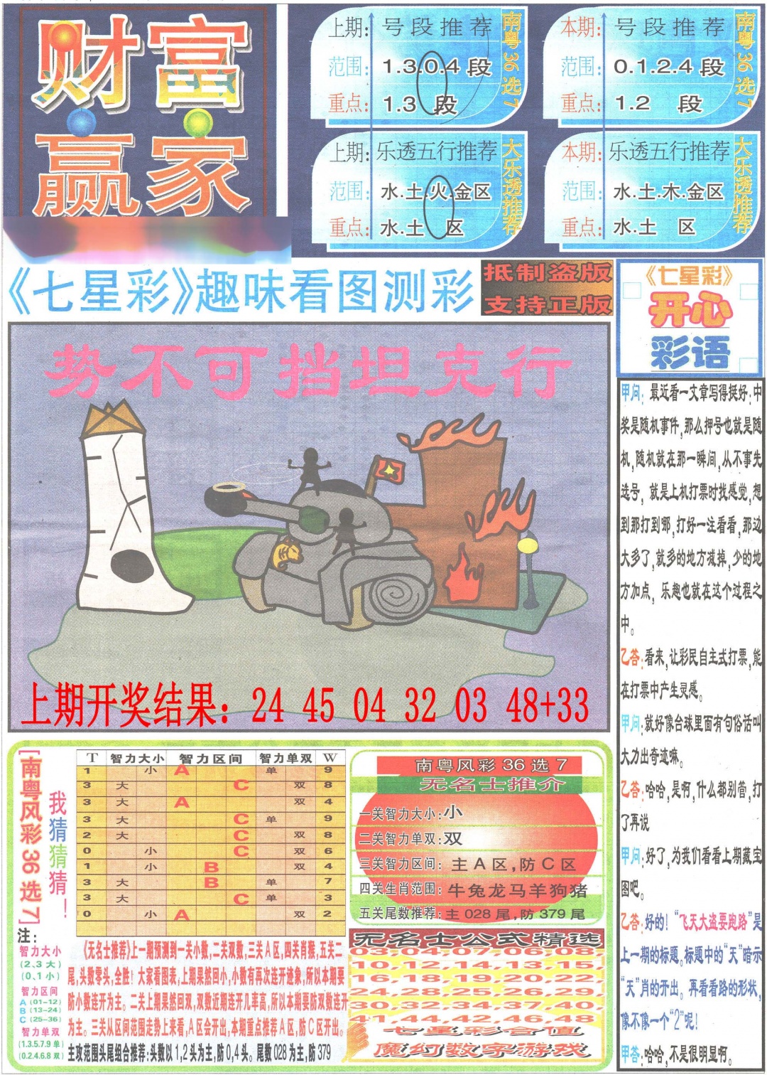 101期七星彩图(高清)[图]