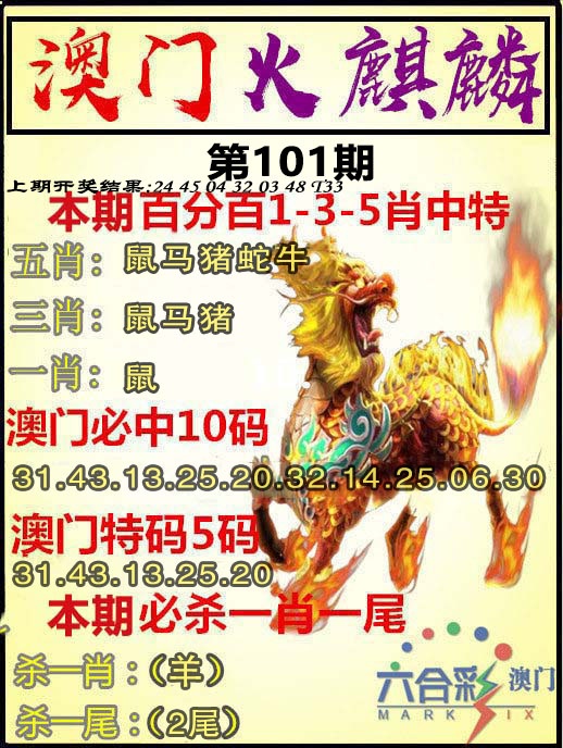 101期火麒麟[图]